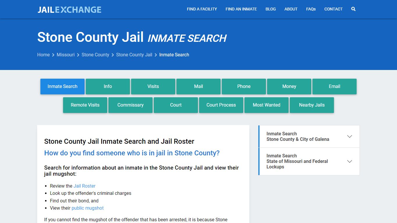 Inmate Search: Roster & Mugshots - Stone County Jail, MO